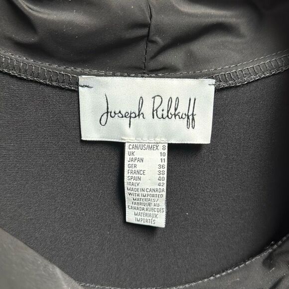 JOSEPH RIBKOFF Women’s Black Memory Taffeta and Silky Knit Popover Dress Size 8 - Picture 5 of 8